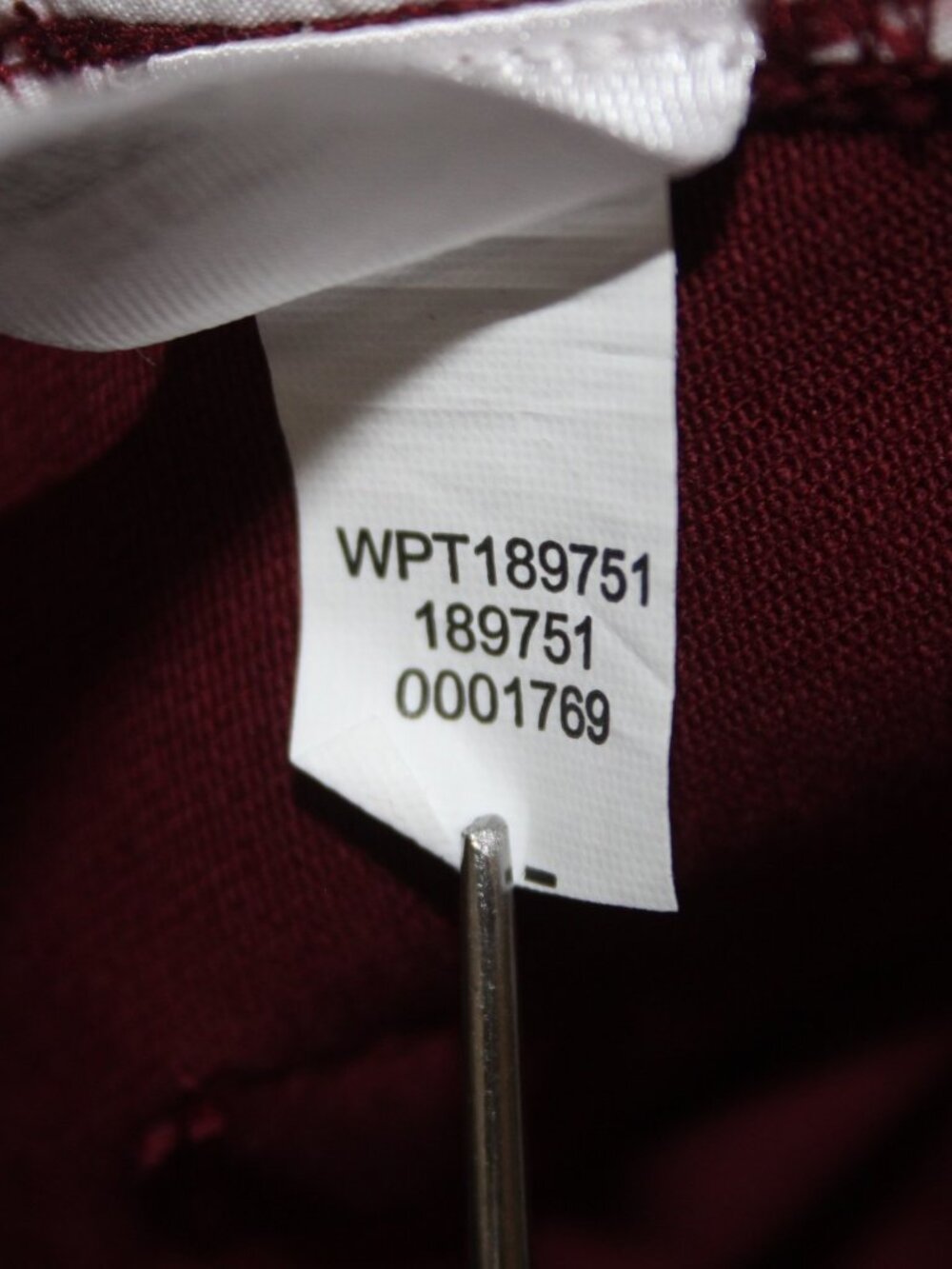 Christian Siriano J Jill Pant $89 Merlot Sz 2 x 26 Burgundy Red Cotton Pant - Picture 8 of 14